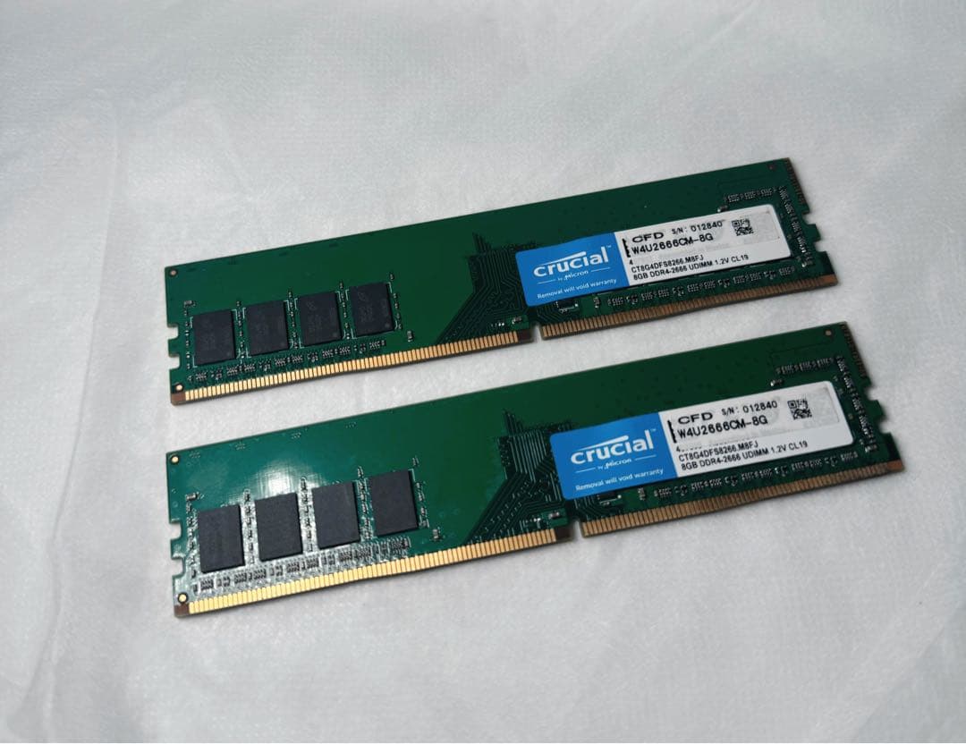 CFD DDR4-2666 デスクトップ用メモリ 8GB×2枚組【未使用品】