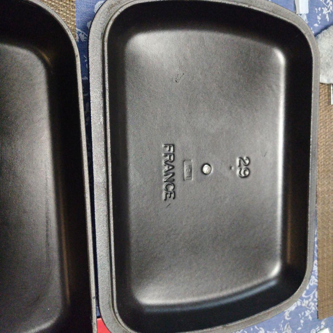 ル・クルーゼ、美品 フランス製 29cm 青い鋳鉄鍋