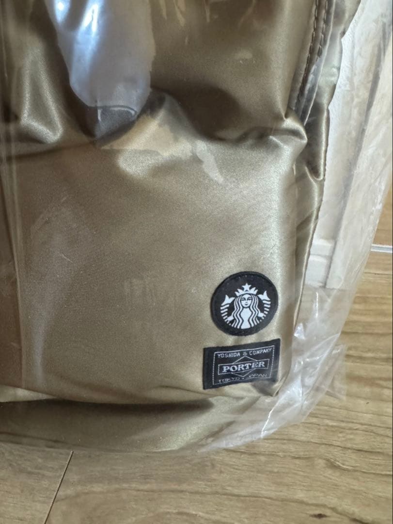 スターバックス×ポーター　ドラムバッグ　 ベージュ新品未使用
