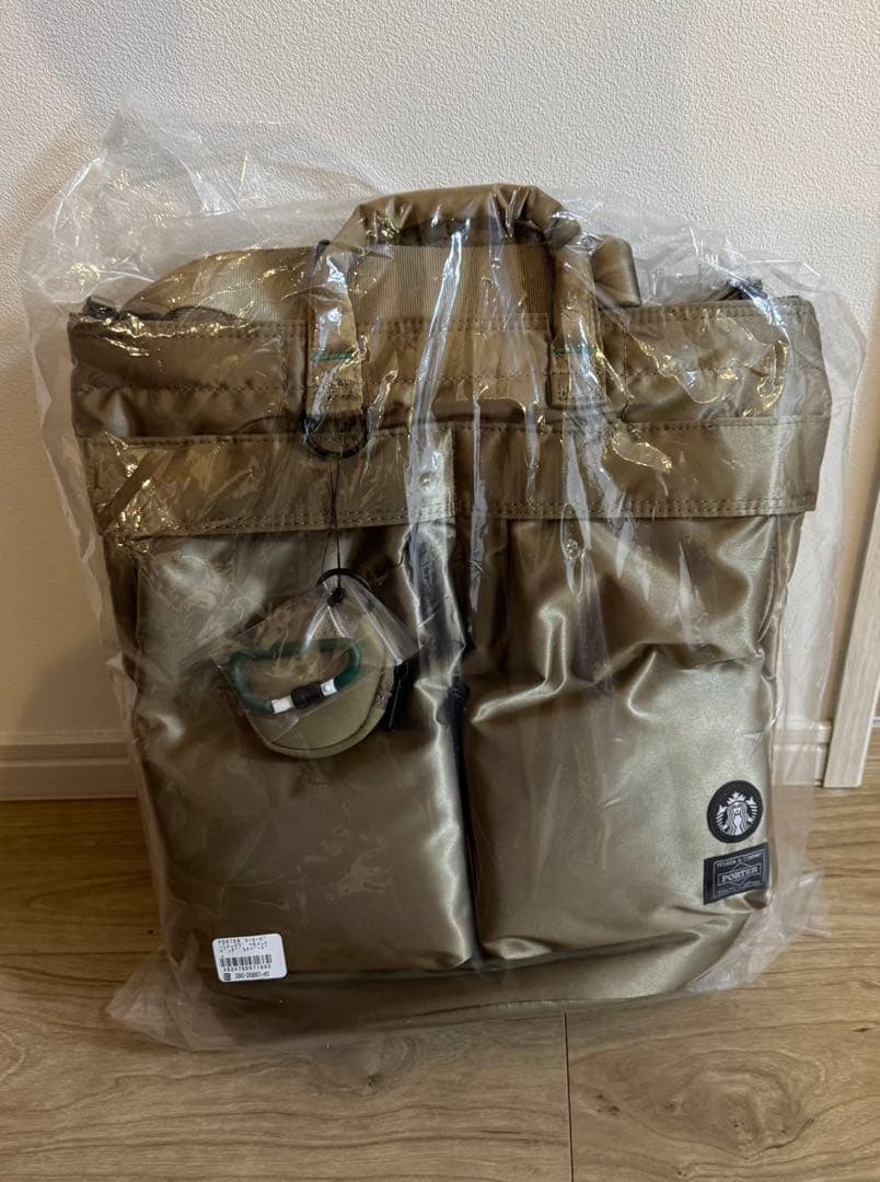 スターバックス×ポーター　ドラムバッグ　 ベージュ新品未使用