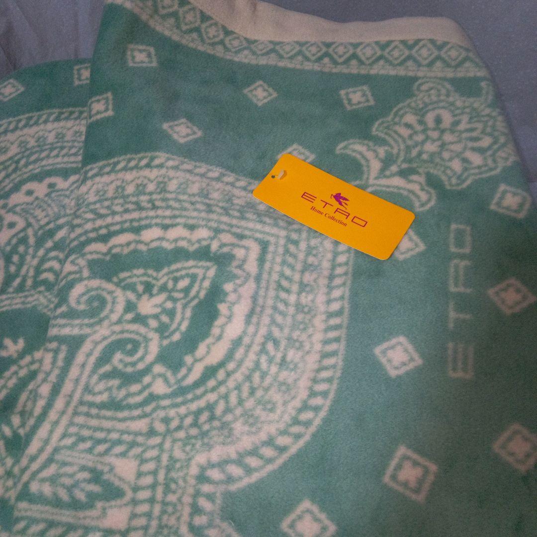 ETRO エトロ 綿毛布 タグ付未使用品 西川産業