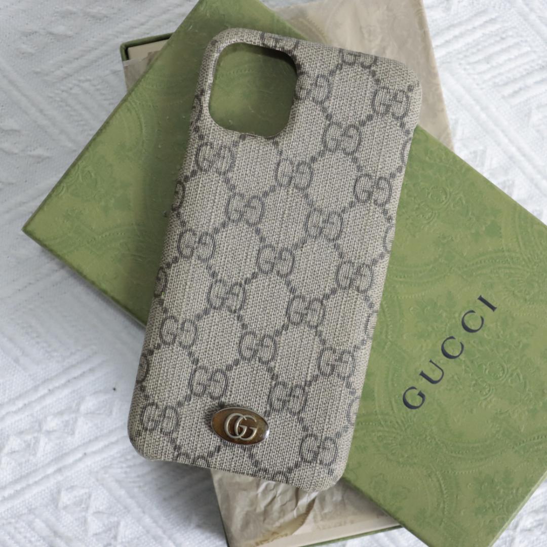 GUCCI　アイフォンケース　iPhone11ProMAX　GG　オフィディア