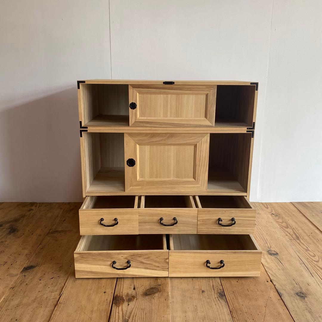 ヴィンテージ 重ね 桐箪笥 棚 チェスト 昭和レトロ z770