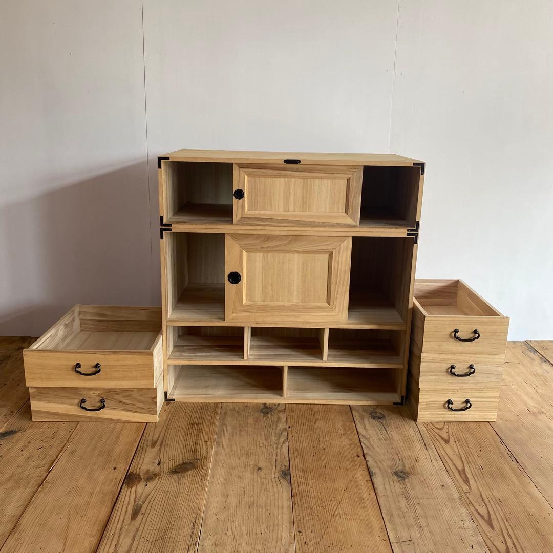 ヴィンテージ 重ね 桐箪笥 棚 チェスト 昭和レトロ z770