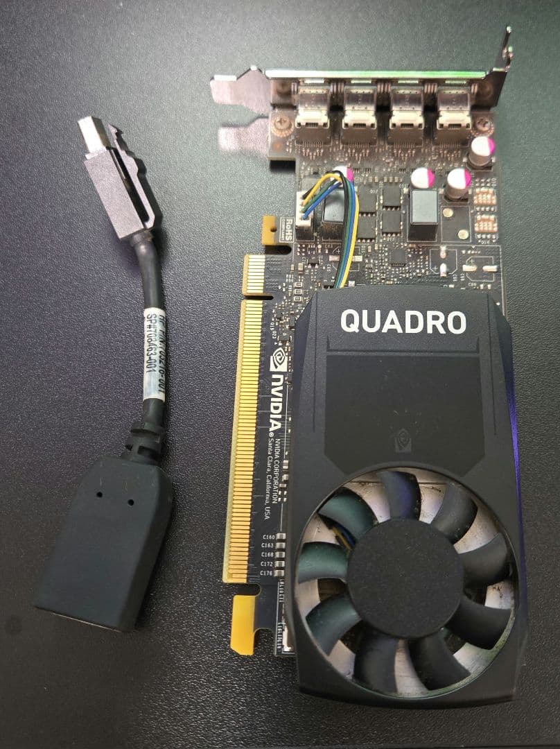 K*K様 NVIDIA グラフィックボード QUADRO P1000(変換ケーブ