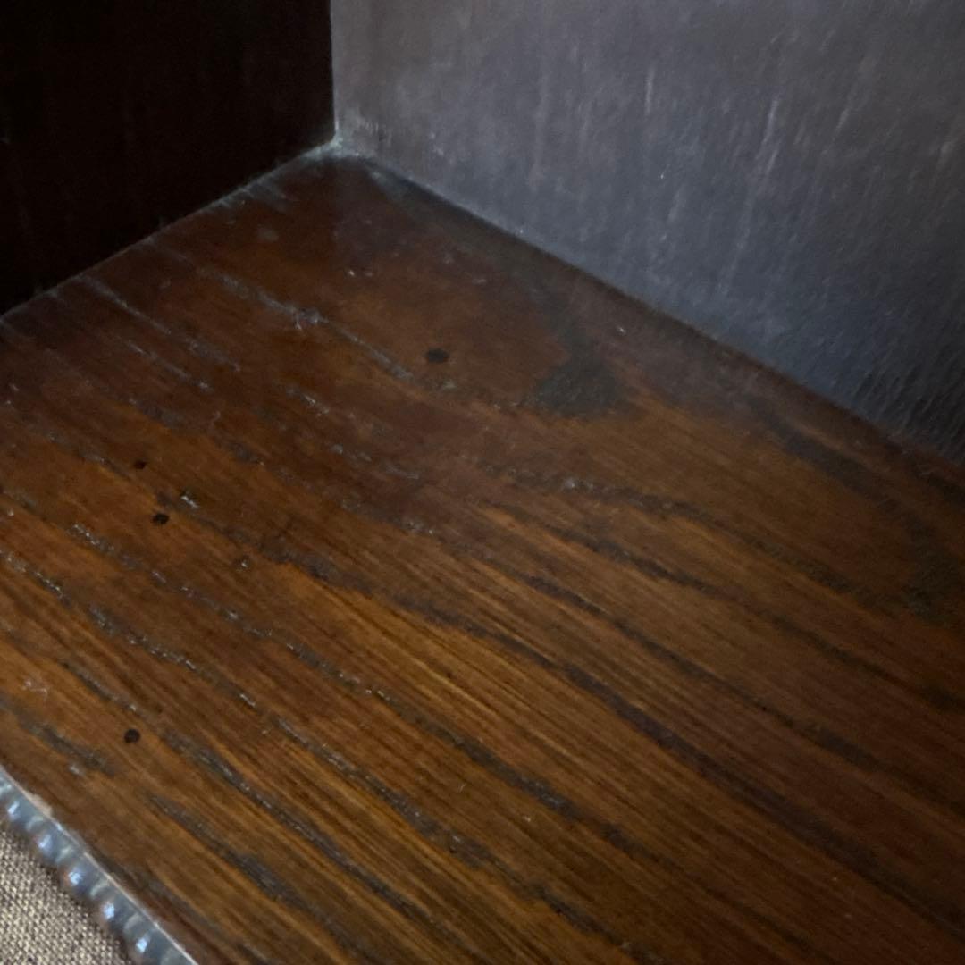 イギリスアンティーク　オーク　飾り棚