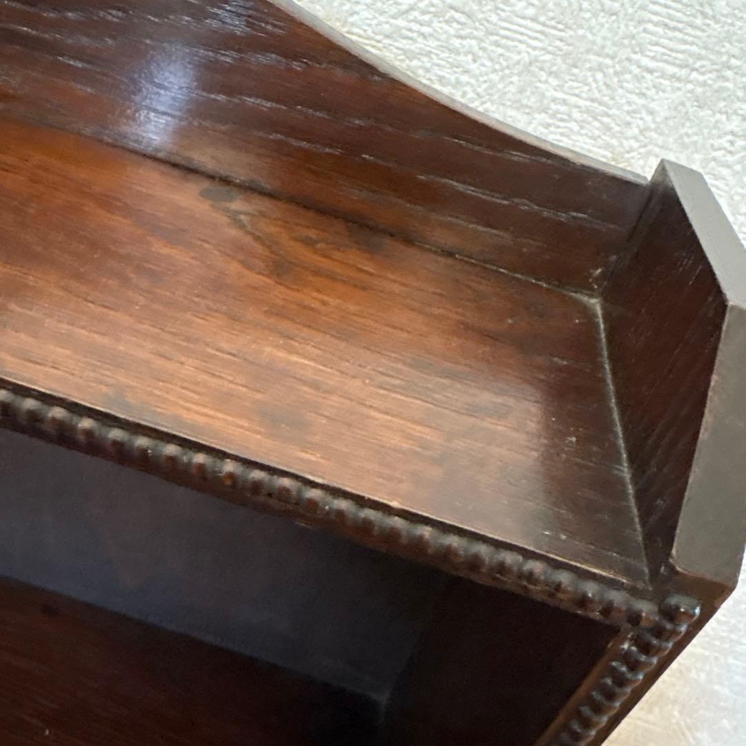 イギリスアンティーク　オーク　飾り棚