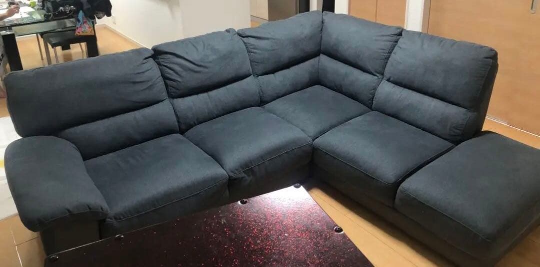 ニトリ　カウチソファ　ダークグレー L字型 コーナーソファ