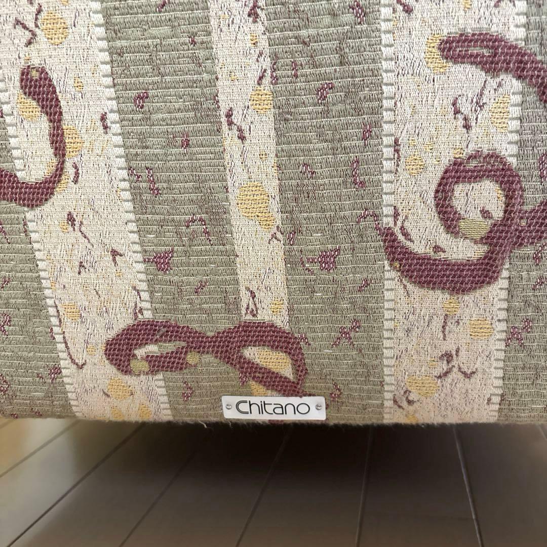 木製ストライプ模様　１人掛けソファ