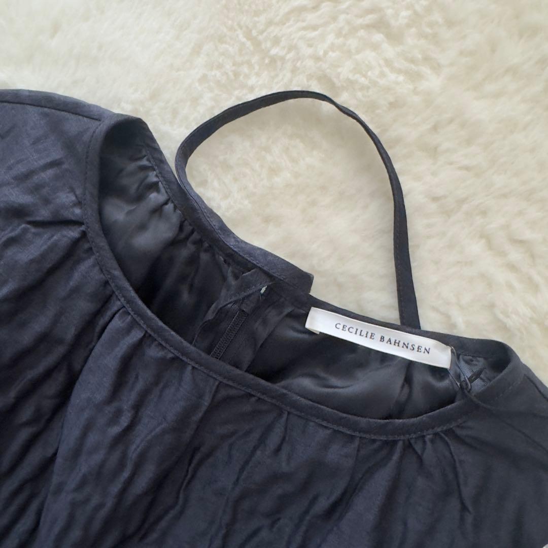 新品未使用　セシリーバンセン　THELMA DRESS ネイビー　M