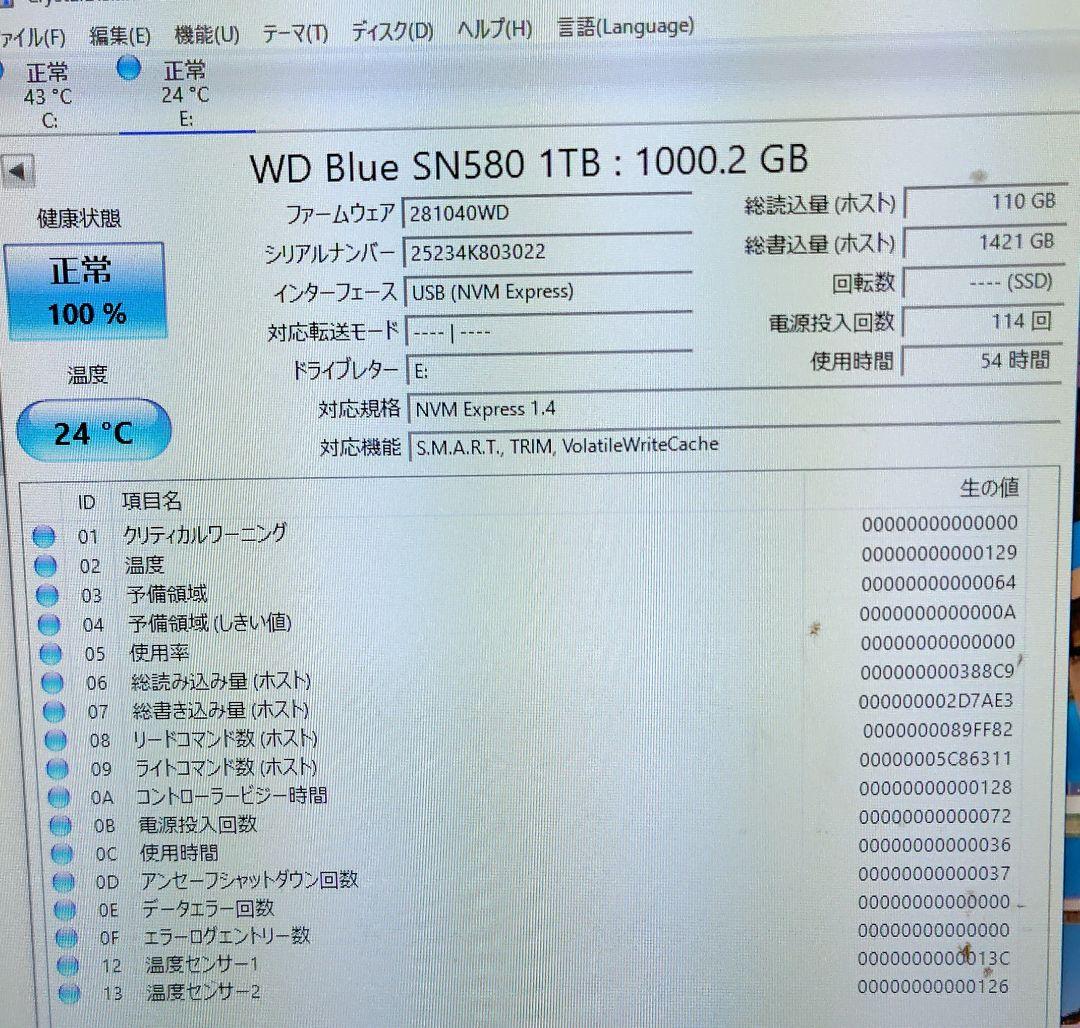 内蔵型SSD Western Digital WD Blue SN570 2280 SSD