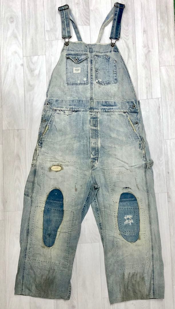 RRL ダブルアールエル オーバーオール リペアダメージ加工 ラルフローレン