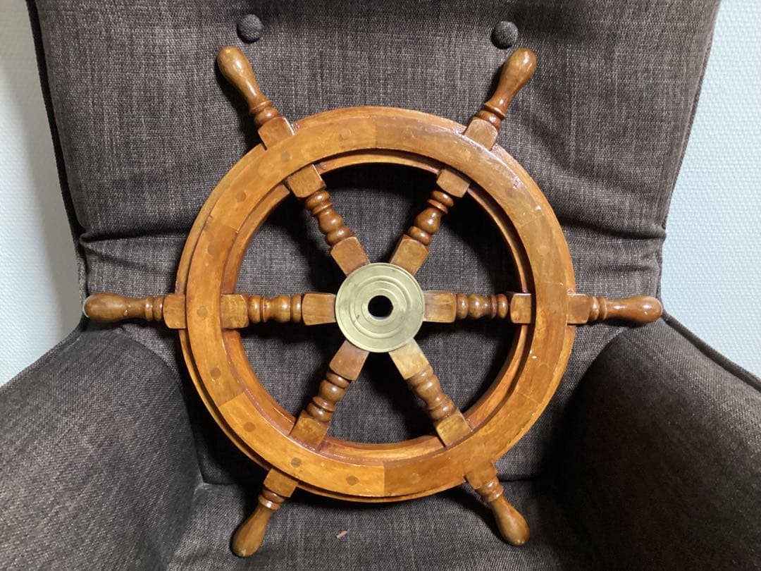 木製舵輪デザイン 3個セット