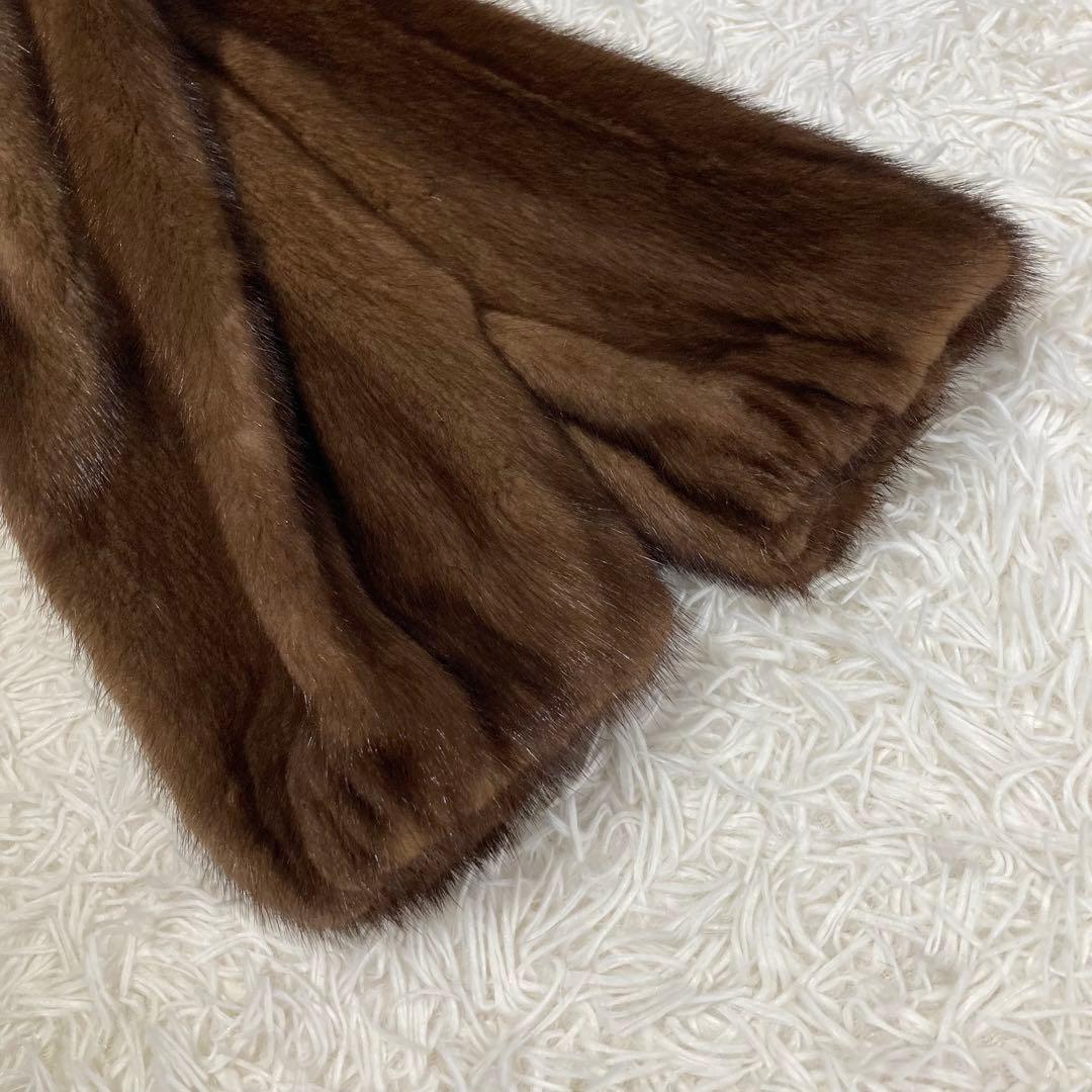 なめし◎美品✨サガミンク ミンクファー 毛皮 デミバフミンク 総丈85 Lサイズ