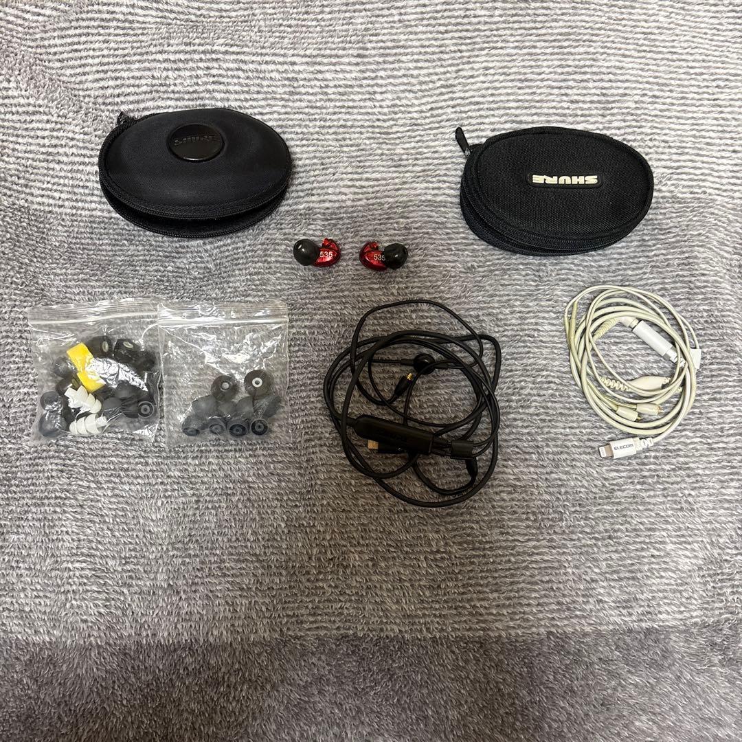 Shure SE595ワイヤレスイヤホン レッド
