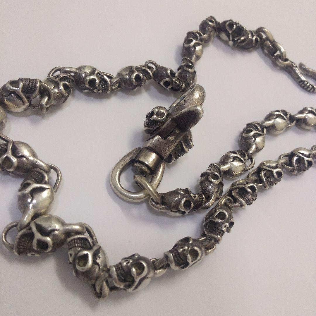 シルバー スカルウォレットチェーン