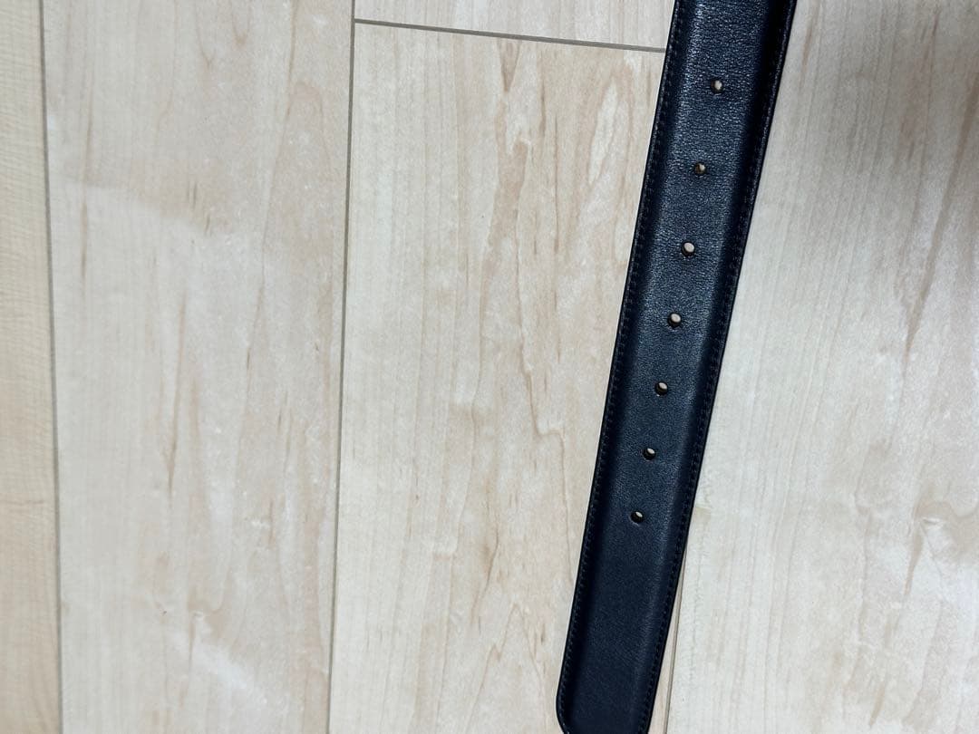 GUCCI ゴールドバックル レザーベルト イタリア製