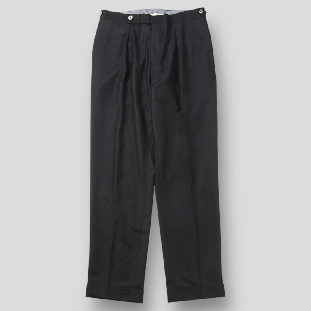 美品 GTA SERGIO ウールサキソニー 1プリーツスラックス 48