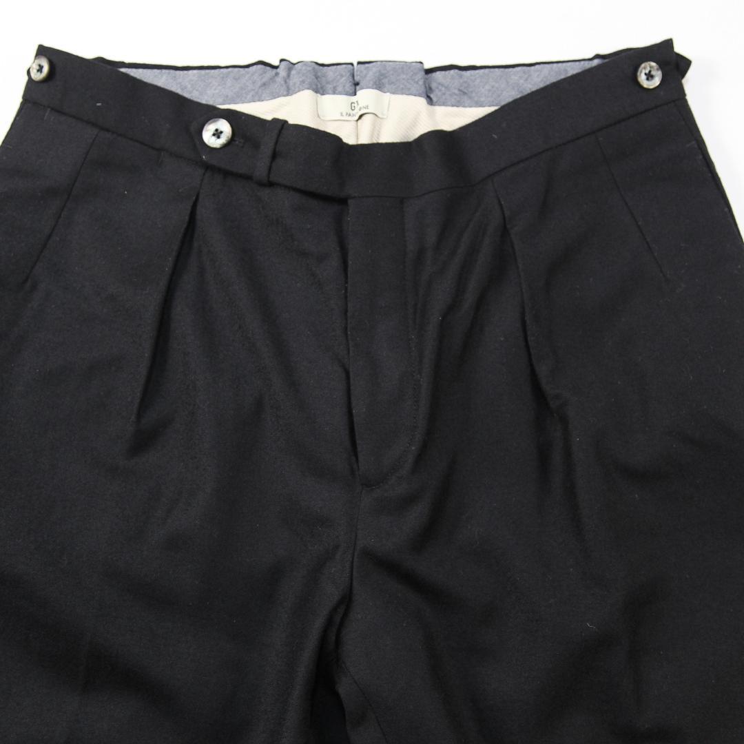 美品 GTA SERGIO ウールサキソニー 1プリーツスラックス 48