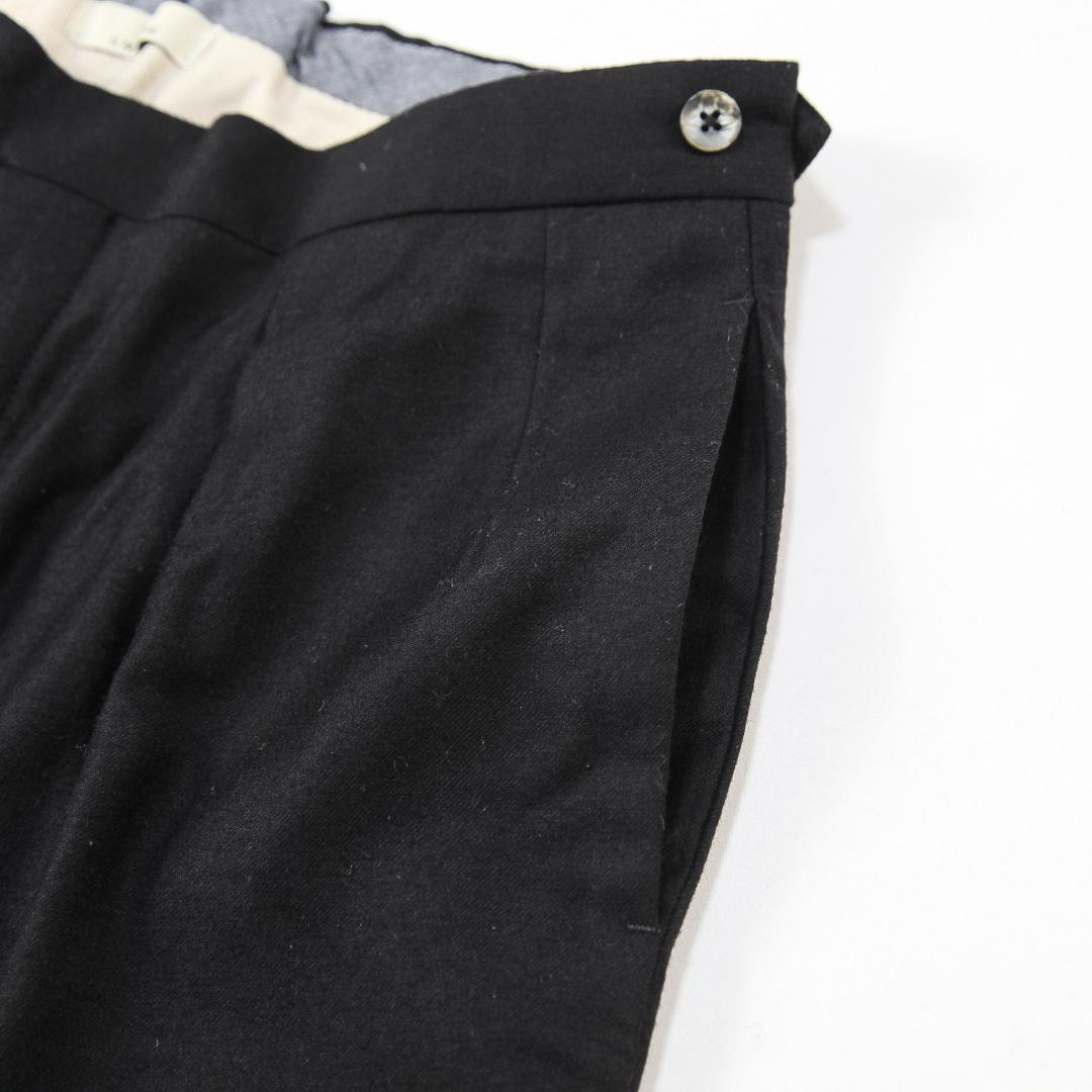 美品 GTA SERGIO ウールサキソニー 1プリーツスラックス 48