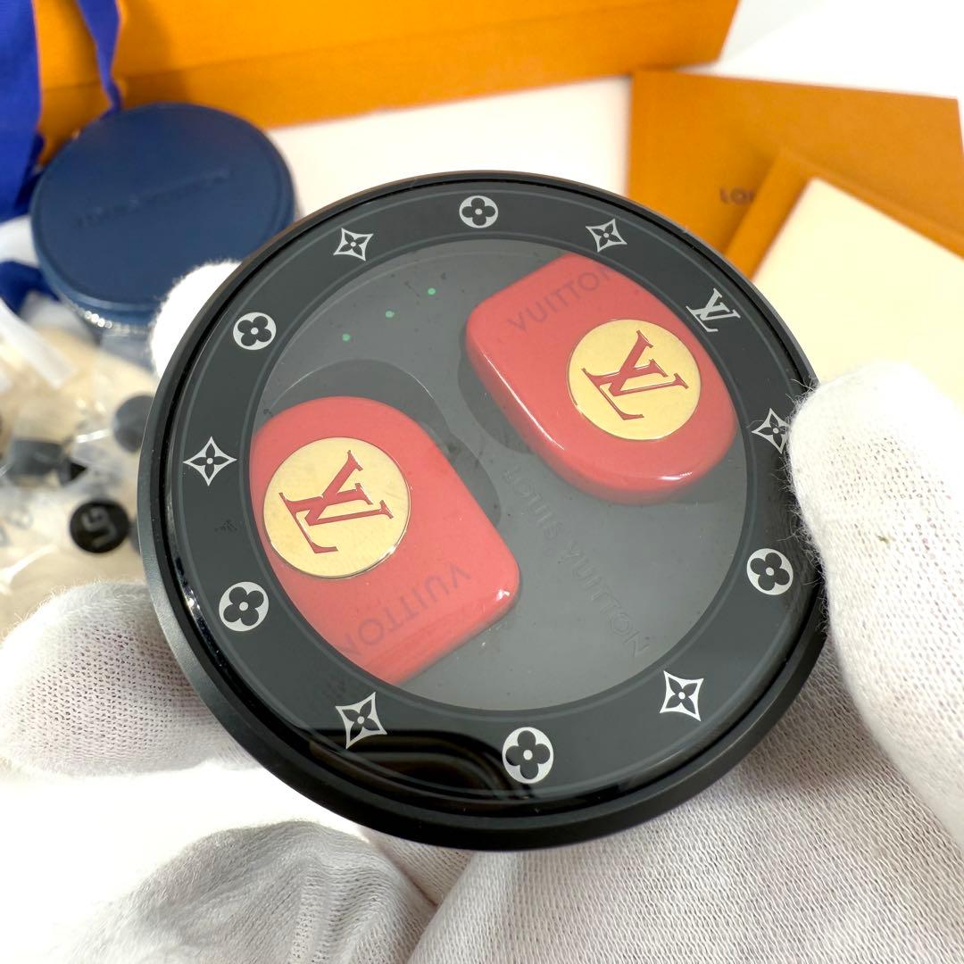 美品 ルイヴィトン ホライゾン ワイヤレス イヤホン QAB130 レッド 赤