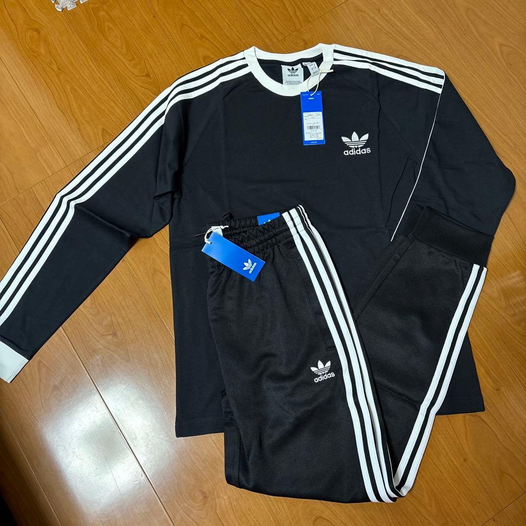 新品　アディダスオリジナルス　メンズ　セットアップ上下　3本ライン　XL