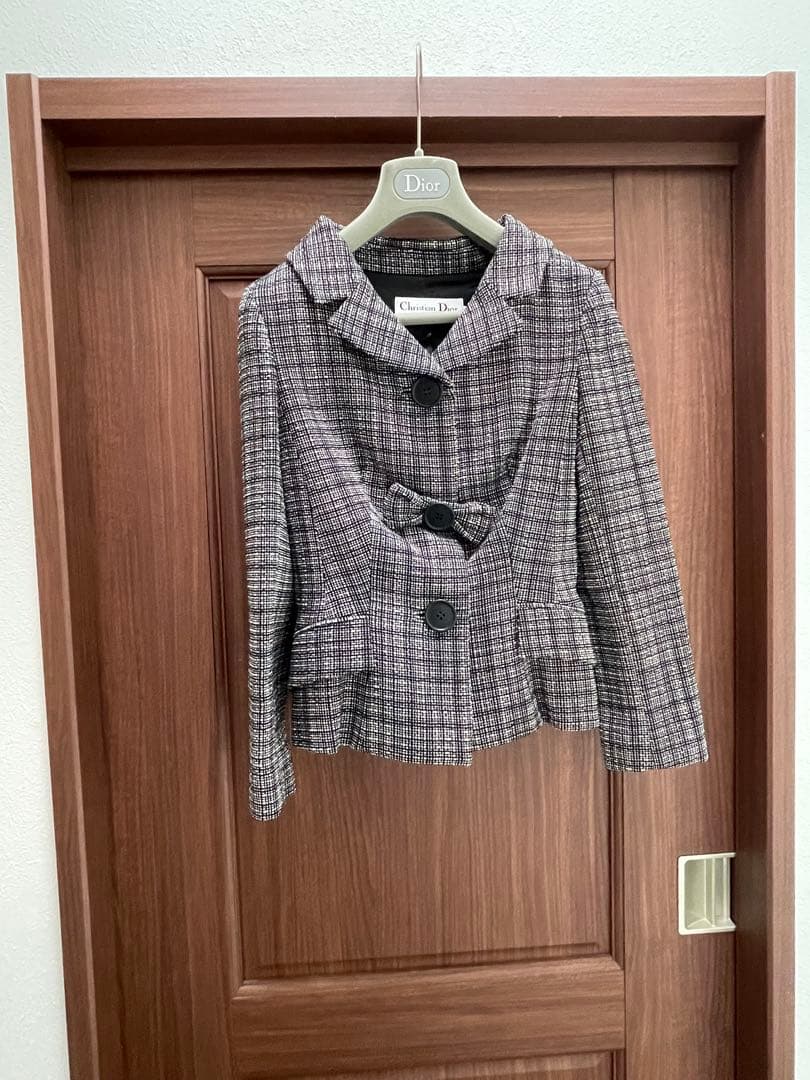 クリスチャンディオール ジャケット　ツイード　christian dior