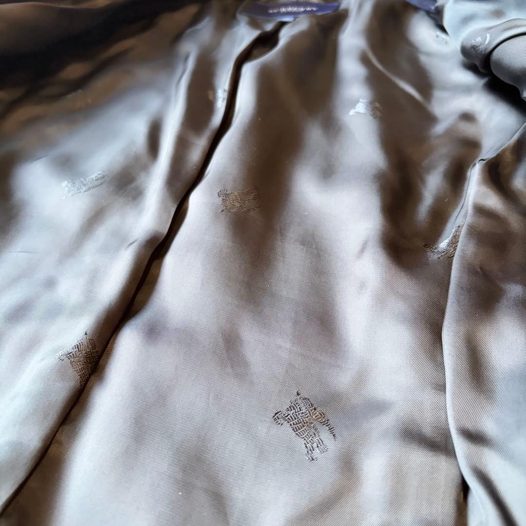 大きいサイズ✨46 美品　バーバリーロンドン　ベロアジャケット　チャコールグレー