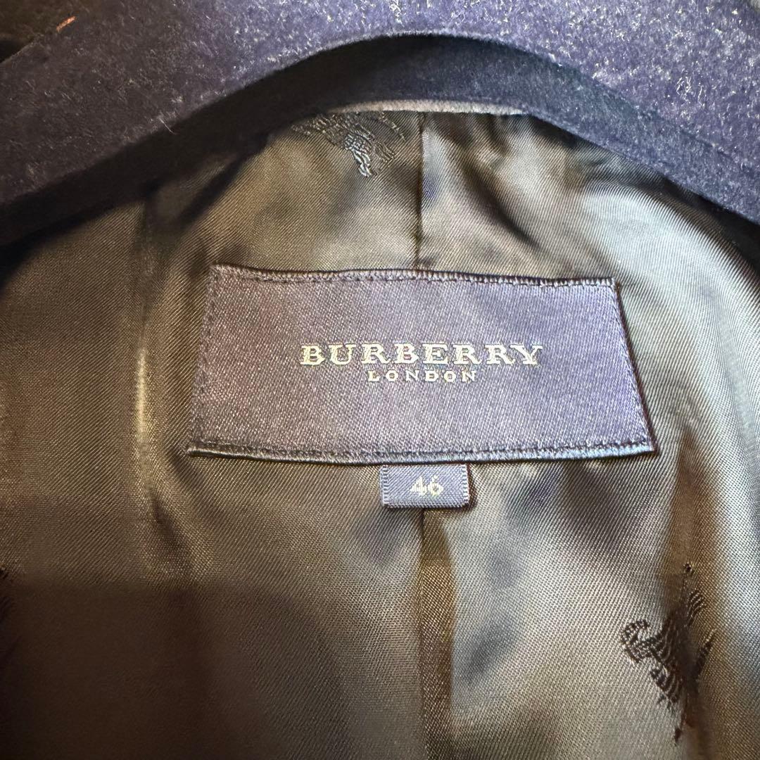 大きいサイズ✨46 美品　バーバリーロンドン　ベロアジャケット　チャコールグレー