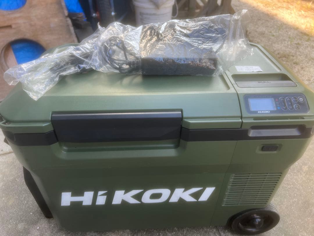 ジャンク品HiKOKI 冷却機能付き冷蔵庫 オリーブグリーン