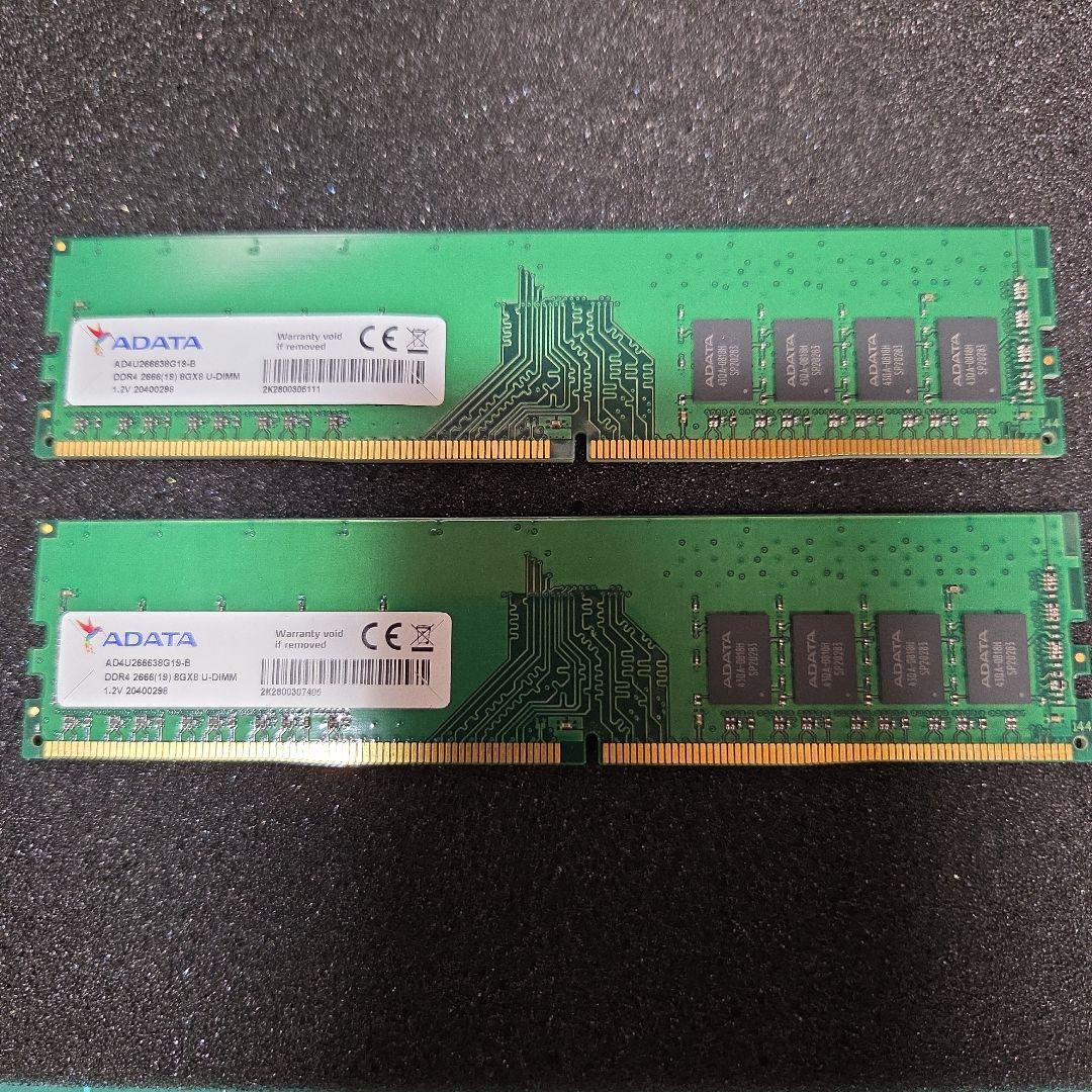 メモリー ADATA DDR4 2666 8G X 2