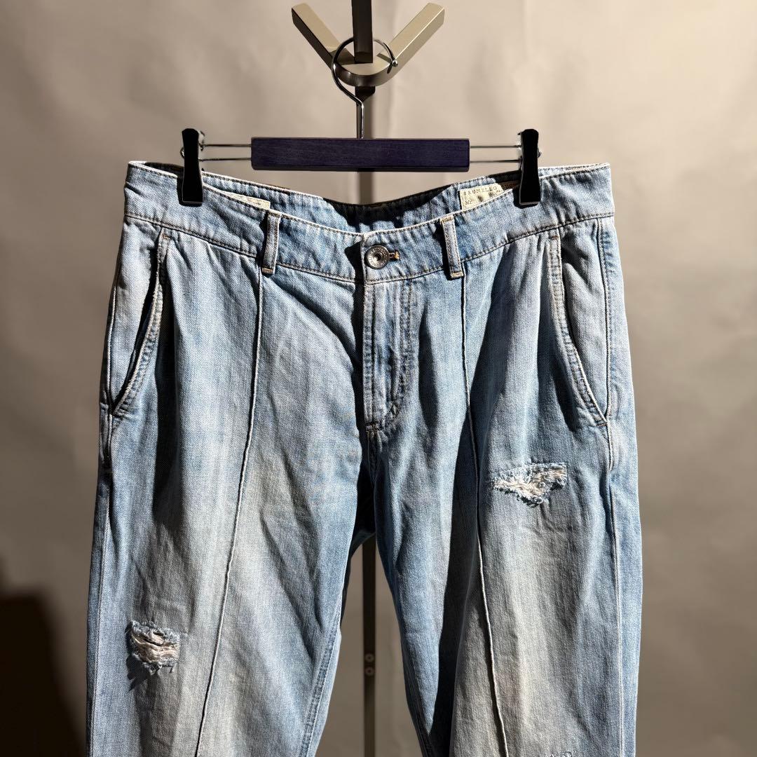 BRUNELLOCUCINELLI ダメージデニムスラックス size48