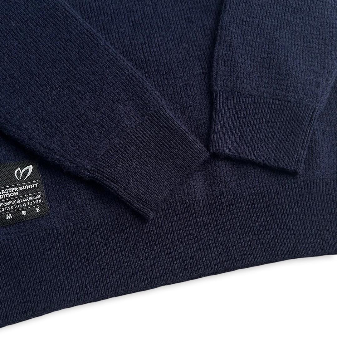 560マスターバニー レディース ゴルフウェア ウールカシミヤニット 紺 0 S