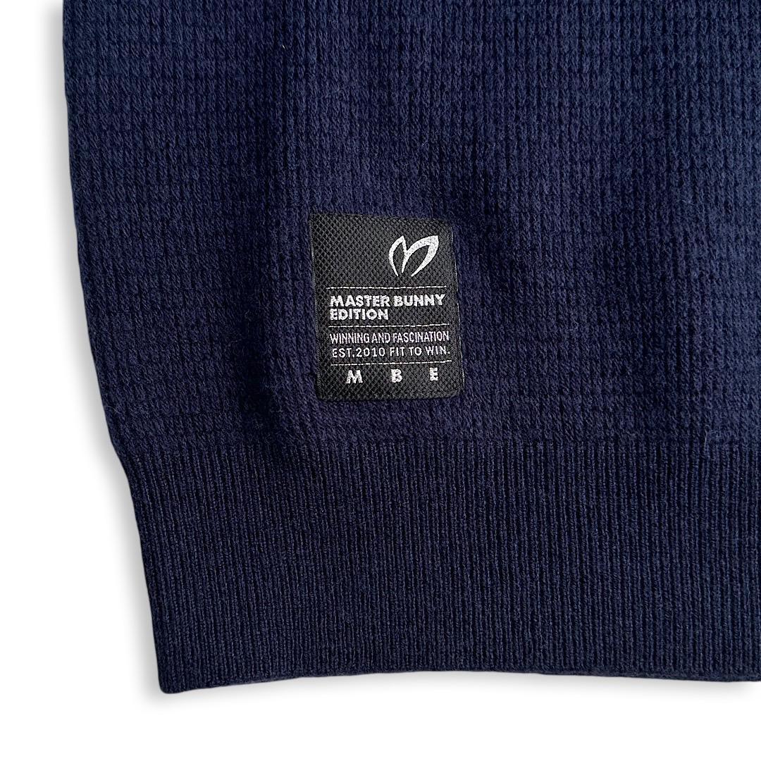 560マスターバニー レディース ゴルフウェア ウールカシミヤニット 紺 0 S