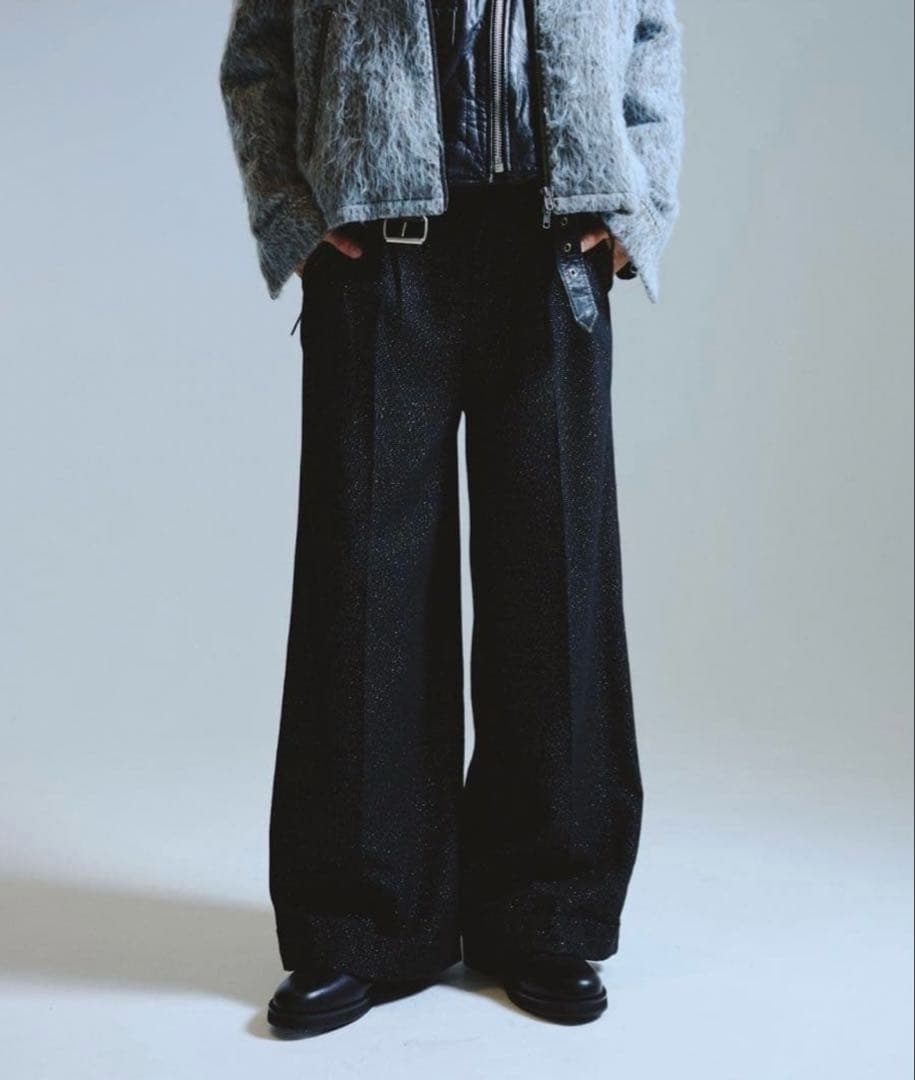 パンツ CAMPHOR WOOD / 2tuck wide baggy slacks