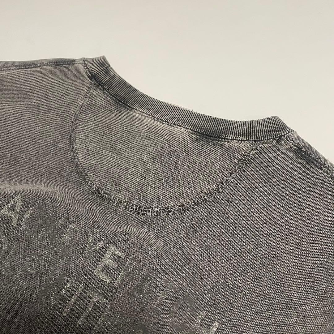 Black Eye Patch フェード　取扱注意スウェット　グレー　L 墨黒