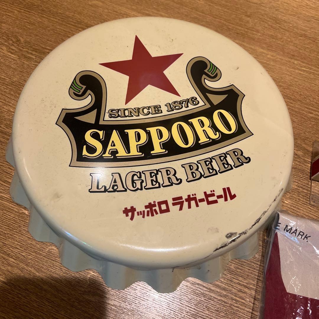 【昭和レトロ・非売品】サッポロビール　赤星　王冠　3点セット
