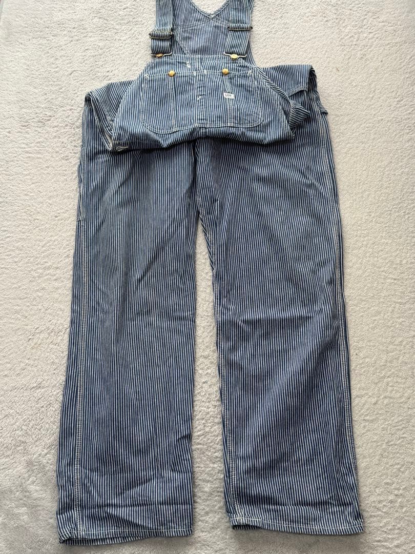 Lee 70's ヒッコリーストライプ オーバーオール L位 ユニオンチケット付