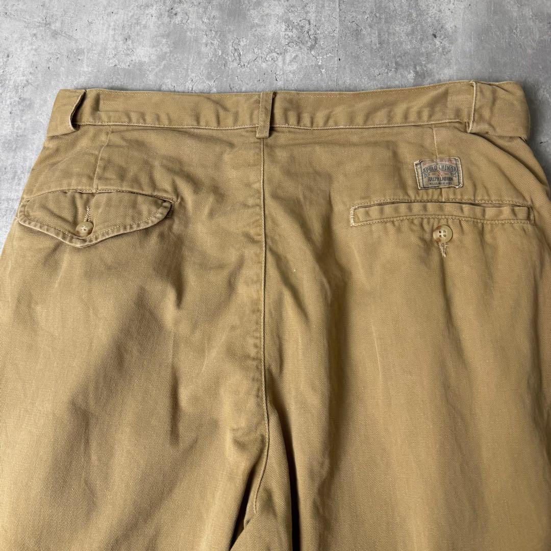 【初期型】 USA製 Ralph Lauren ポロチノ 2タック チノパン