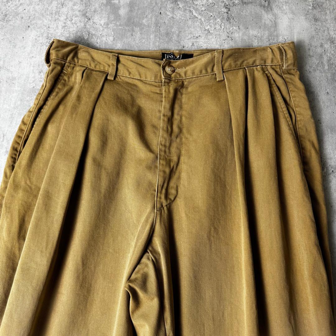 【初期型】 USA製 Ralph Lauren ポロチノ 2タック チノパン