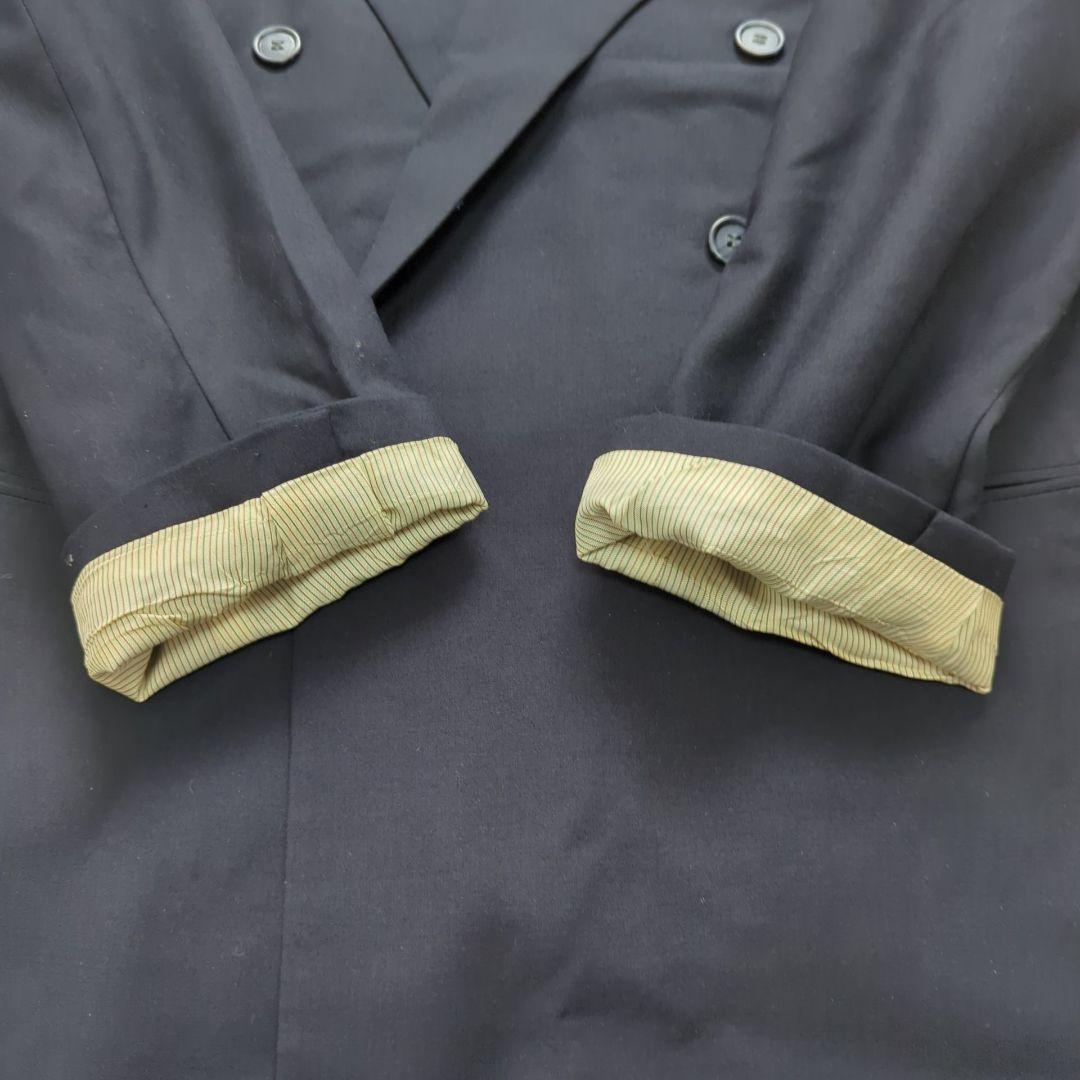 ロロピアーナ✨ポールスミス✨ネイビー ダブルブレスト ビジネススーツ M