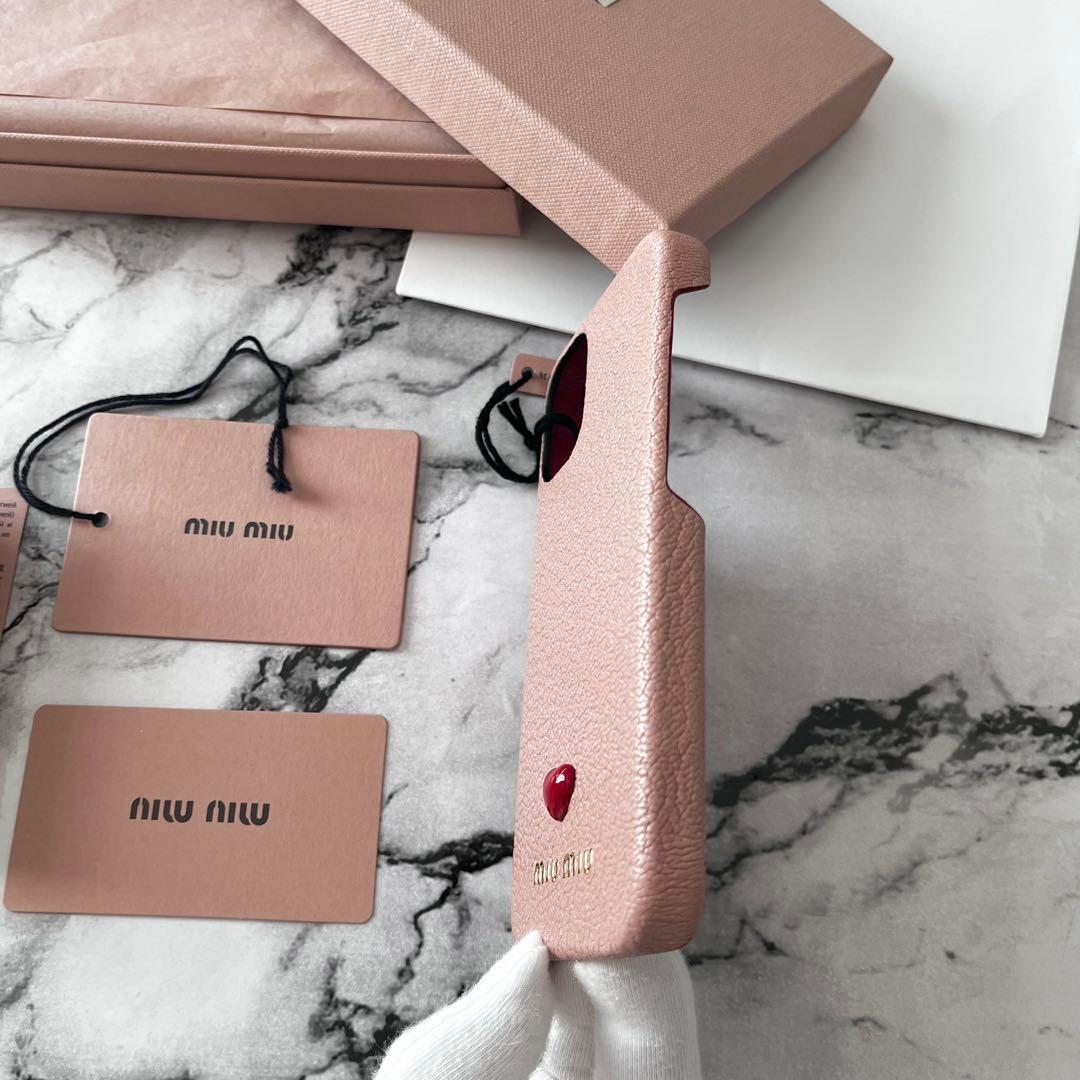 【新品未使用】miumiu iPhone12mini ケース　ミュウミュウ