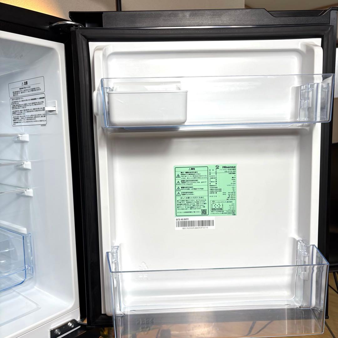 2023年式 冷蔵庫 一人暮らし 単身用 小型 無料保証付き ガラスドア 美品