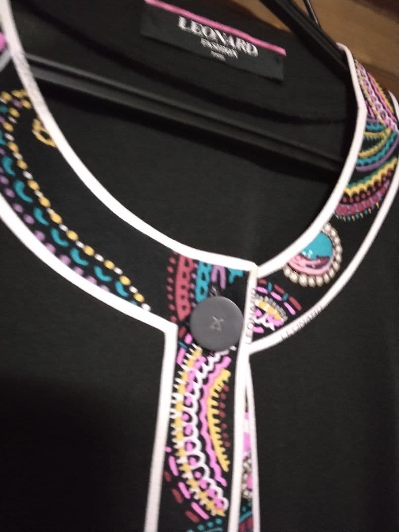 LEONARD ブラックカーディガン