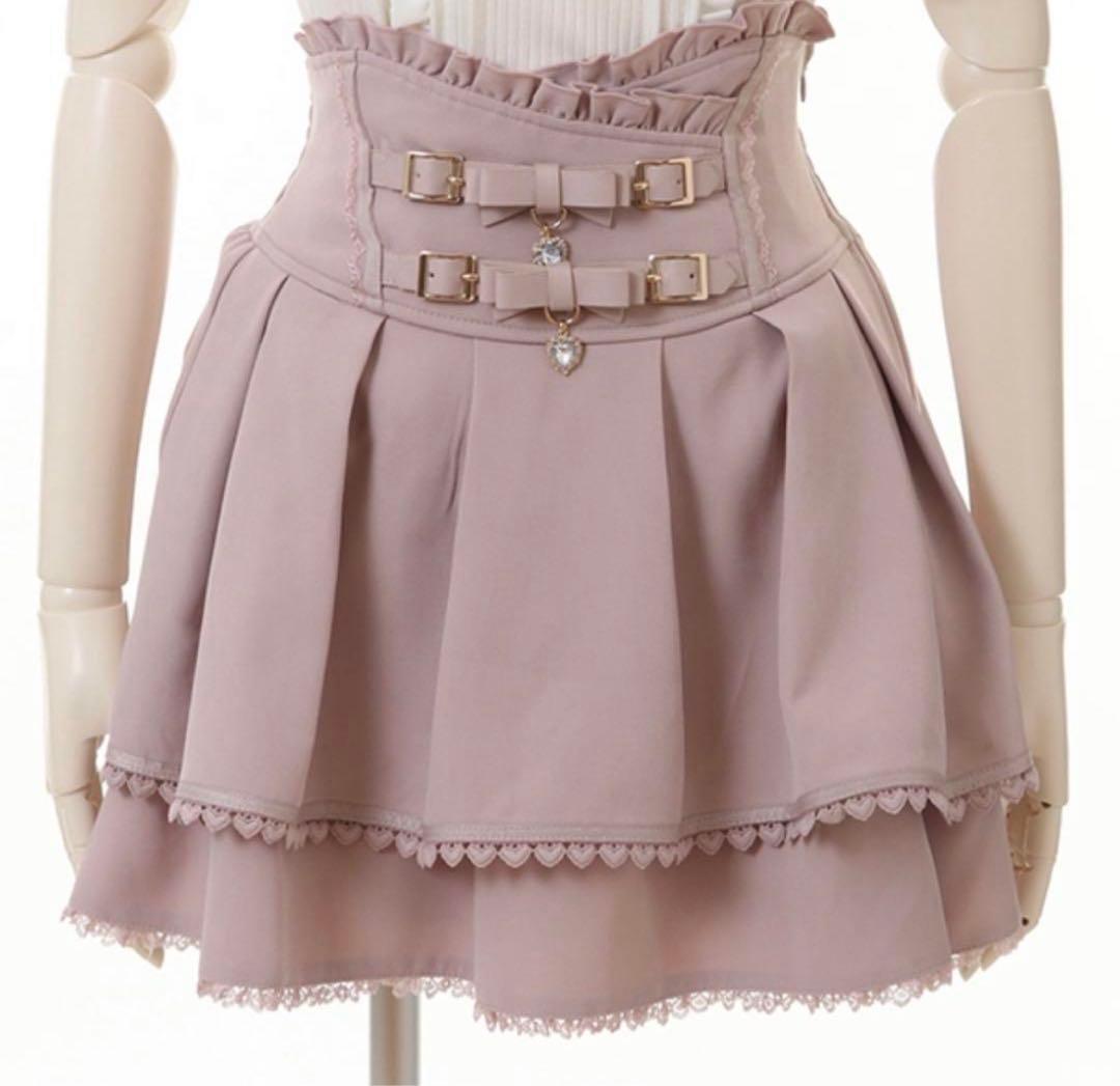 ❤︎LIZLISA 2連リボンベルトスカパン（pink）❤︎