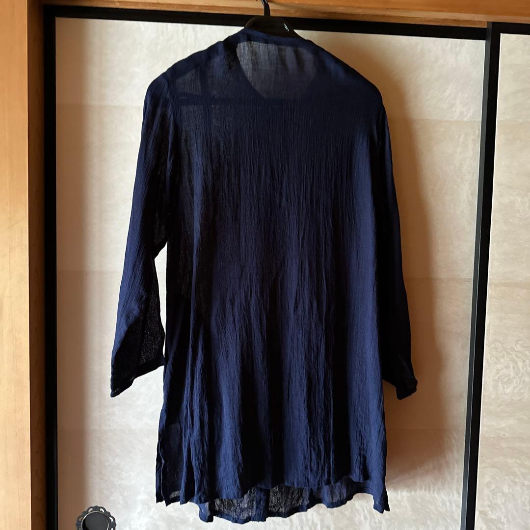 ★群言堂★登美　濃紺チュニック　麻