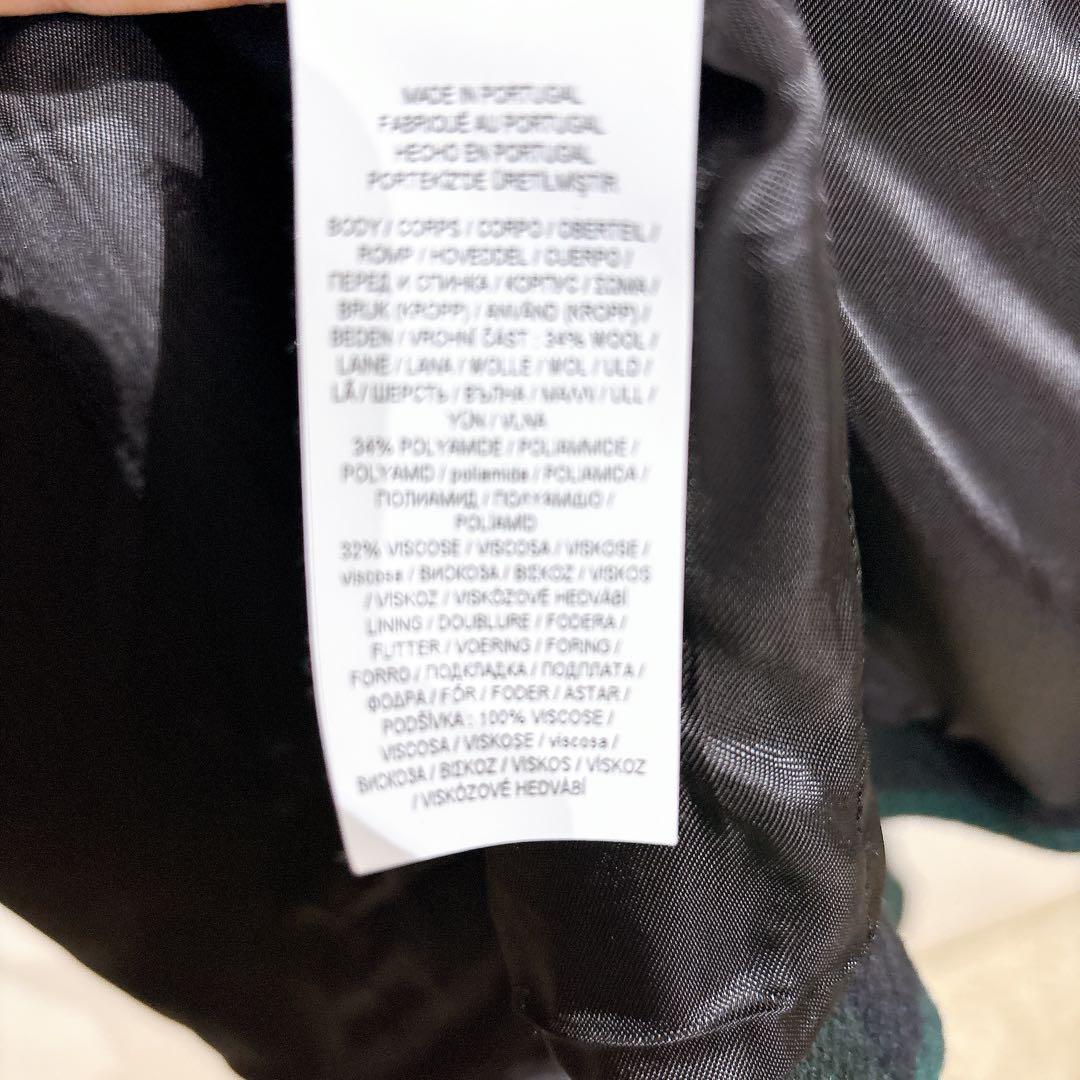 美品◇現行品　ポロラルフローレン　プラッドウールブレンドツイルラップコート