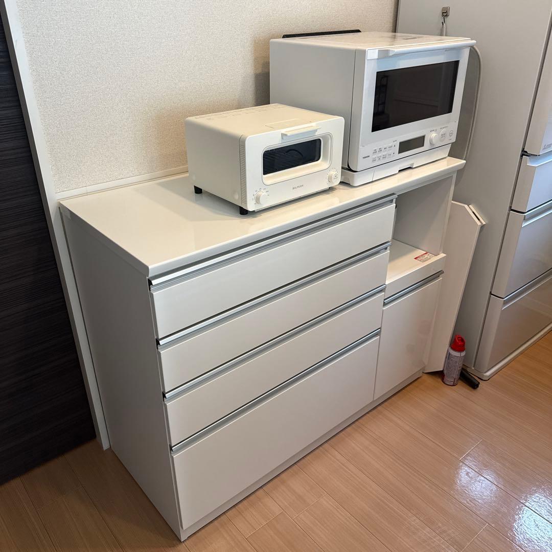 ニトリ　カップボード【レジューム120-2QH-R WH】 最終値下げ！！