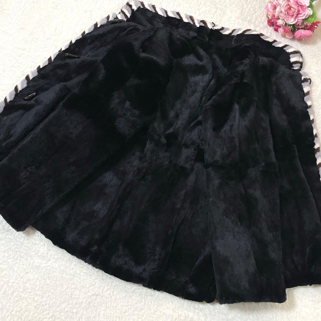【美品】エンバ シェアードミンク ロング コート サイズL相当