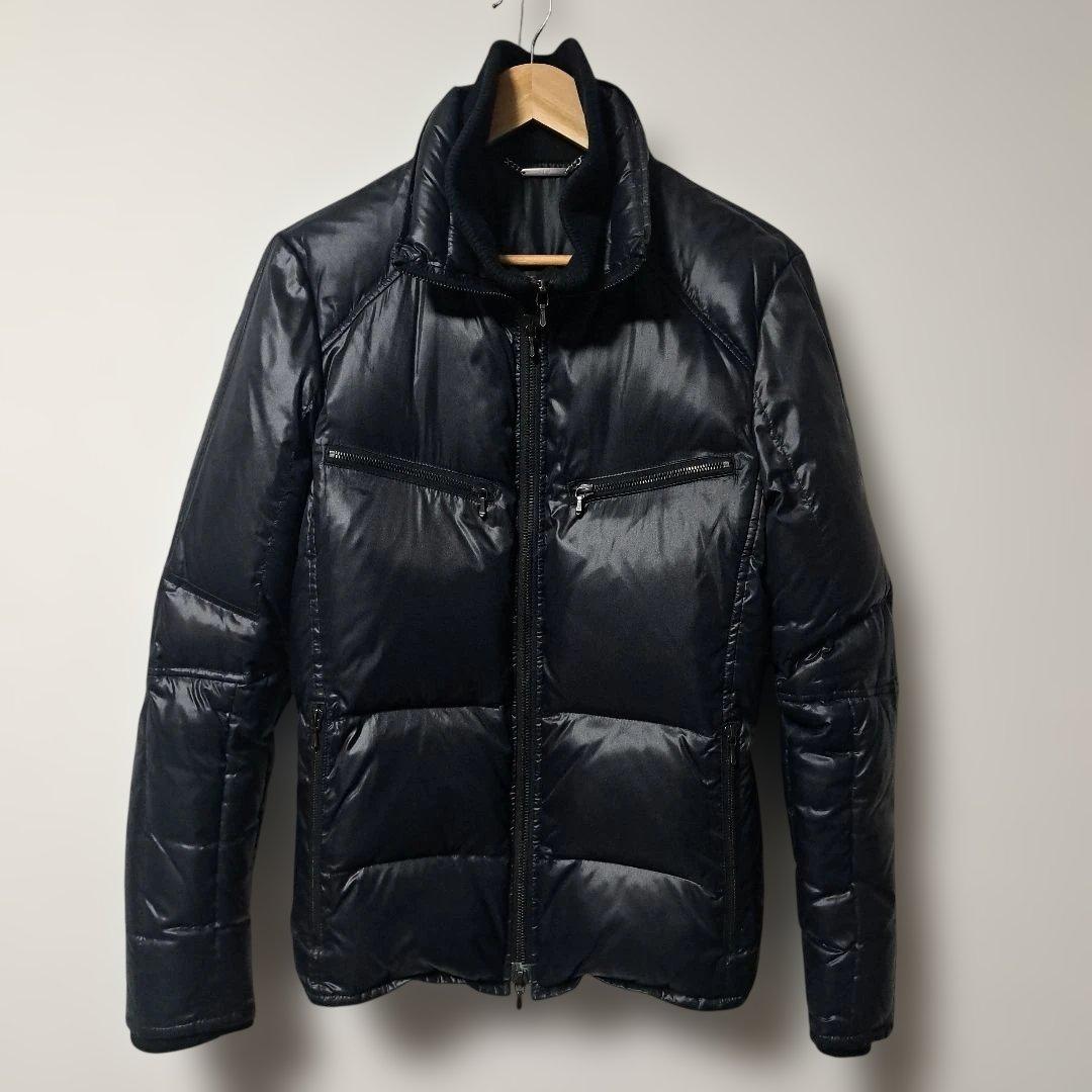 AKM ダウンジャケット L ブラック ダブルジップ riri 日本製